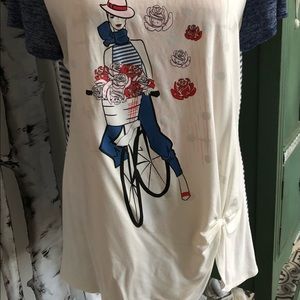 Zoe short sleeve top size large